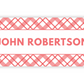 Personalized Water-Resistant Name Labels for School Supplies | 60 Pack (1x2.625") | Red Plaid
