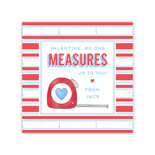 Measuring Tape Valentine (Blue)