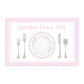 Laminated Table Setting Placemat (Pink)
