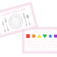 Laminated Table Setting Placemat (Pink)