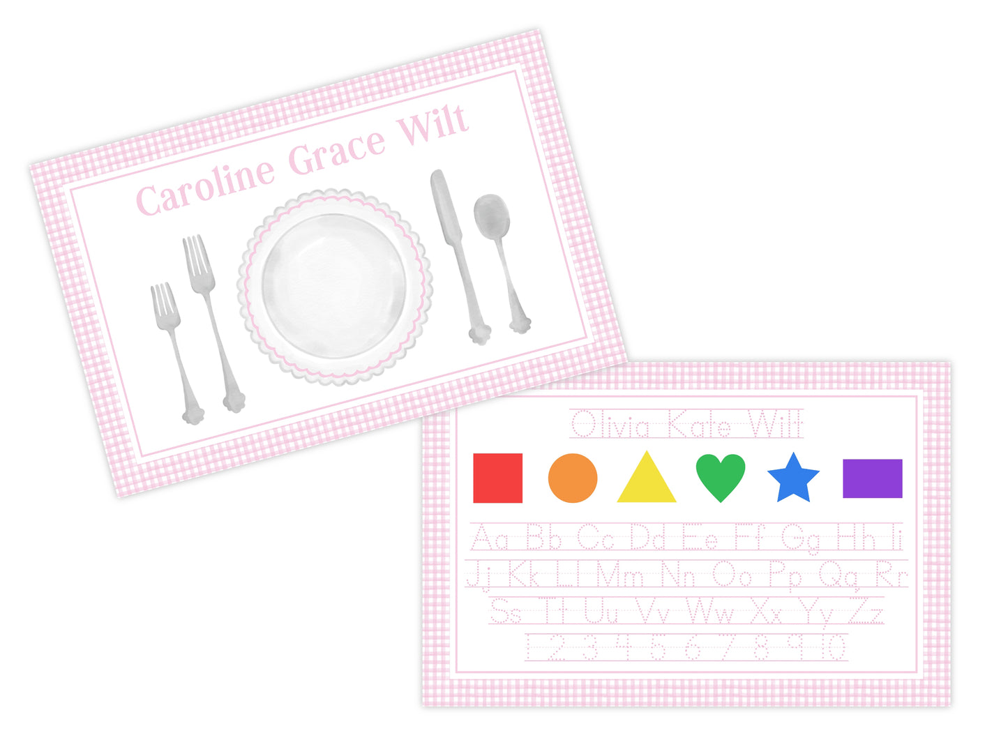 Laminated Table Setting Placemat (Pink)