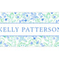 watercolor coastal blue water resistant school supply name labels